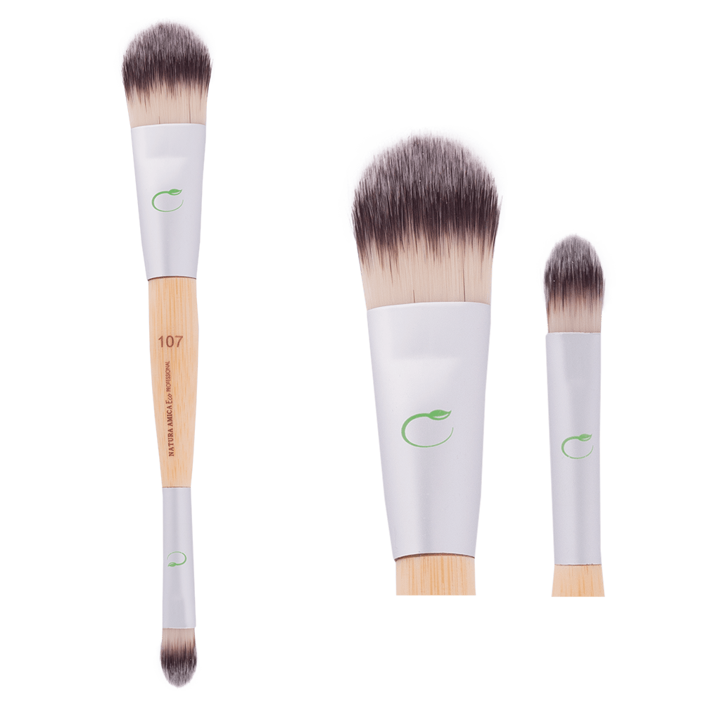 Pincel doble base de maquillaje y corrector