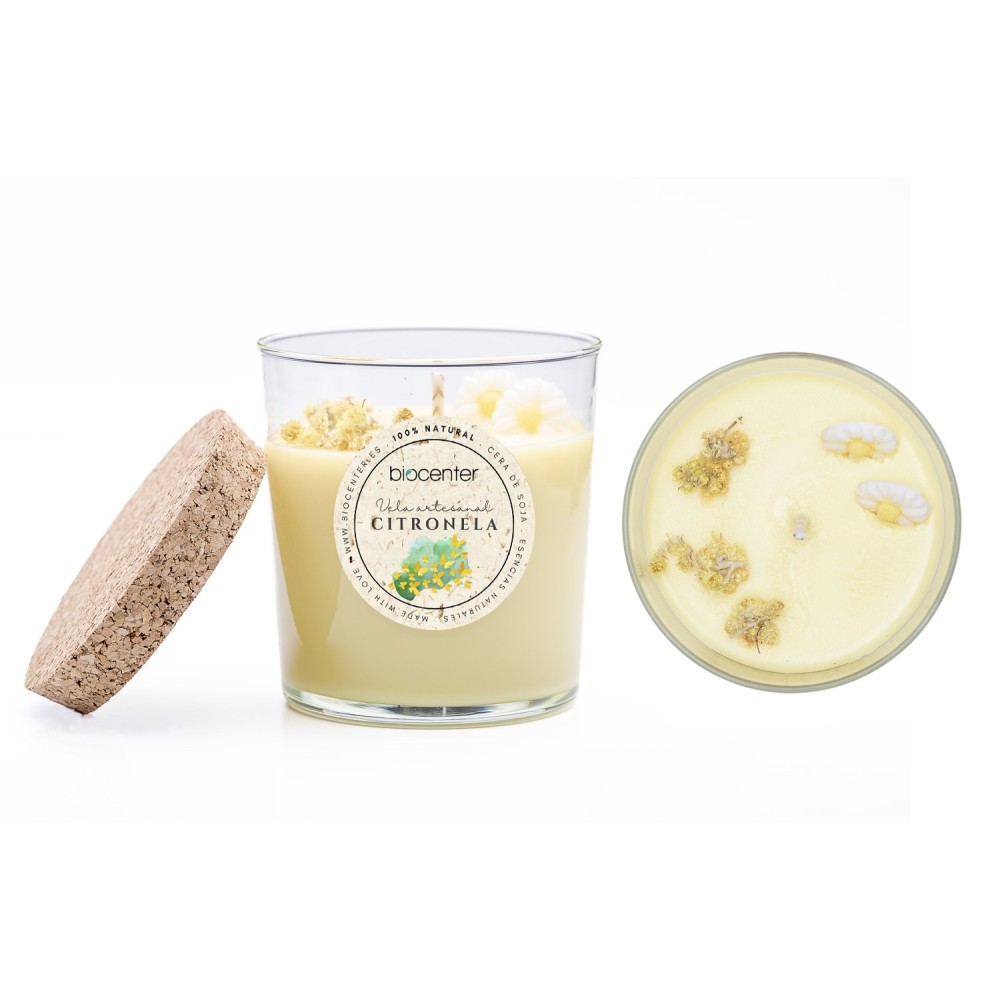Vela Natural Antimosquitos de Cera de Soja Citronela