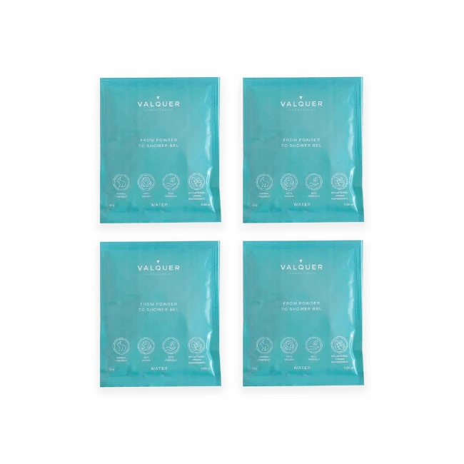 Sobres Water de 25 gr - Valquer Shake - Gel de baño sostenible