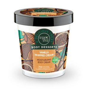 Crema corporal hidratante con crema batida de vainilla