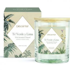 Vela natural de cera de soja - TÉ VERDE Y LIMA, frescura y vitalidad