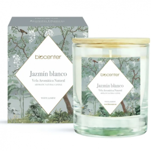 Vela natural de cera de soja - JAZMÍN BLANCO, paz y seducción