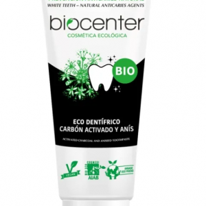 Pasta de dientes natural blanqueadora de CARBÓN ACTIVADO y ANÍS - Dentífrico Bio sin flúor