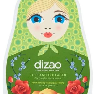 Mascarilla facial de burbujas limpiadora con rosa y colágeno